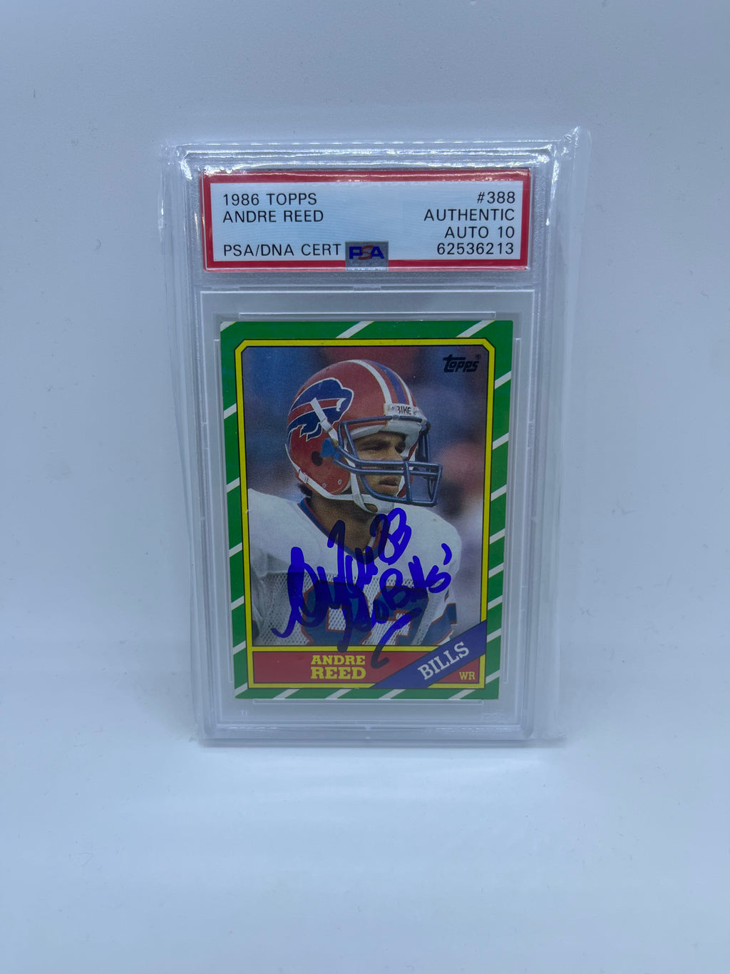 1986 Topps Andre Reed Rookie PSA10 Auto