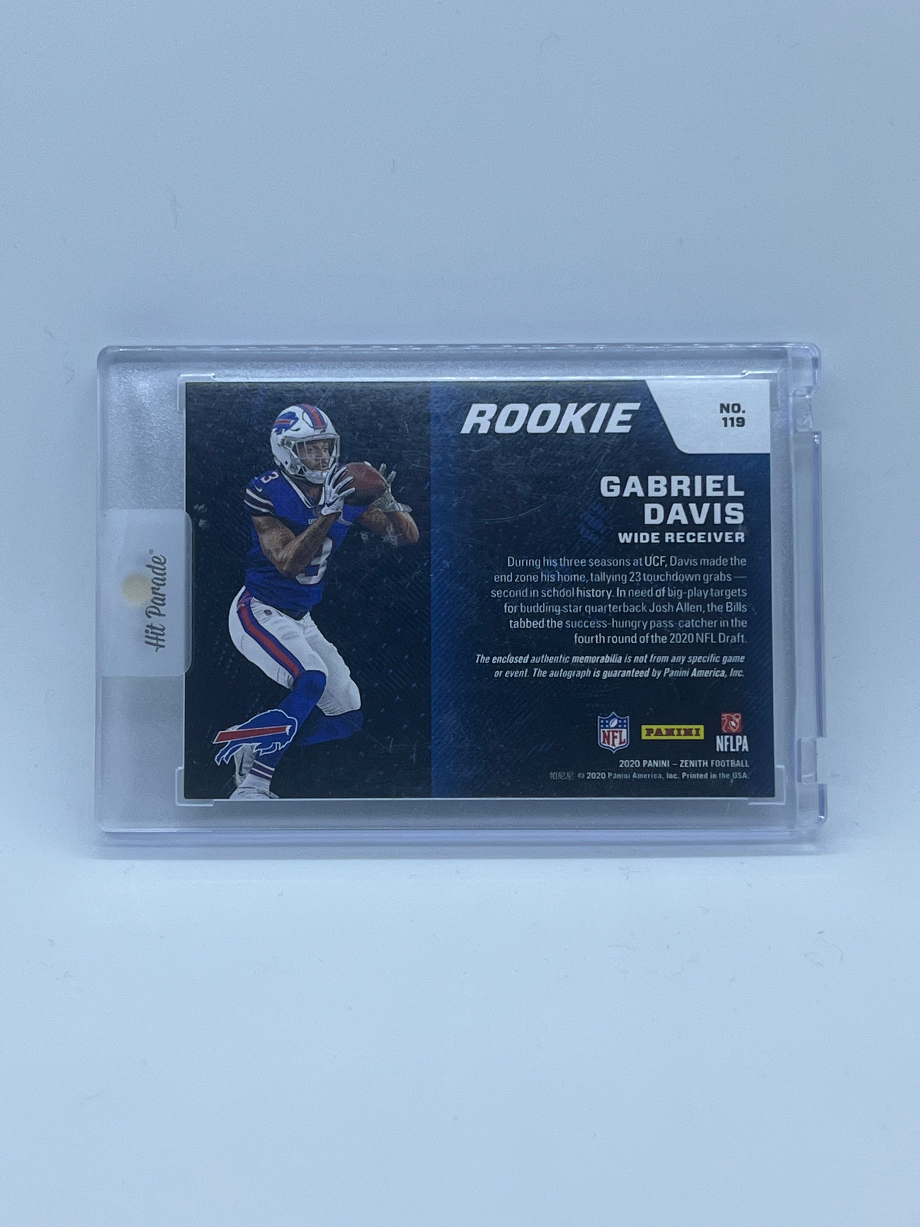 2020 Panini Zenith Gabe Davis RPA /25