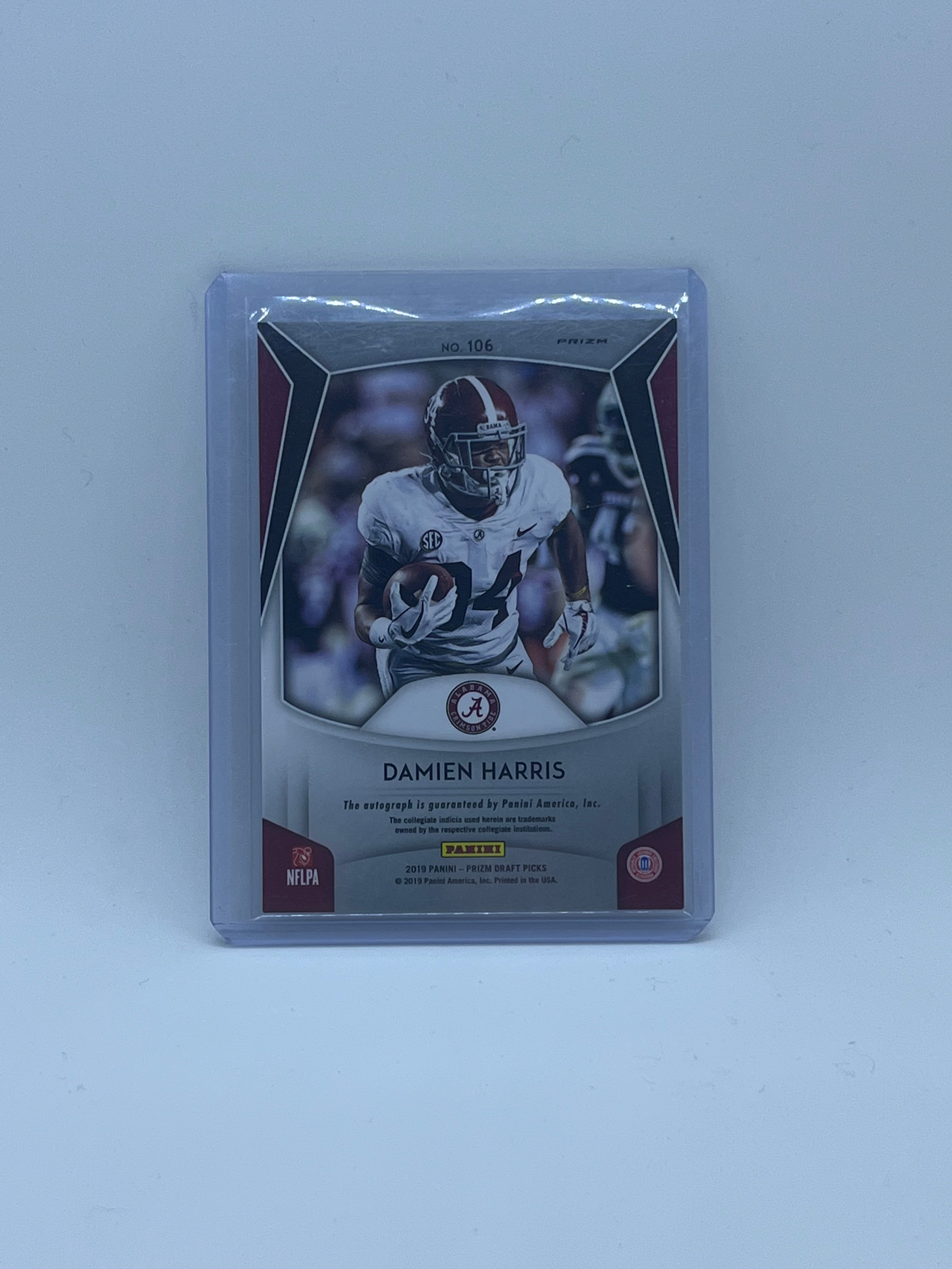 2019 Panini Prizm Silver Damien Harris Rookie Auto