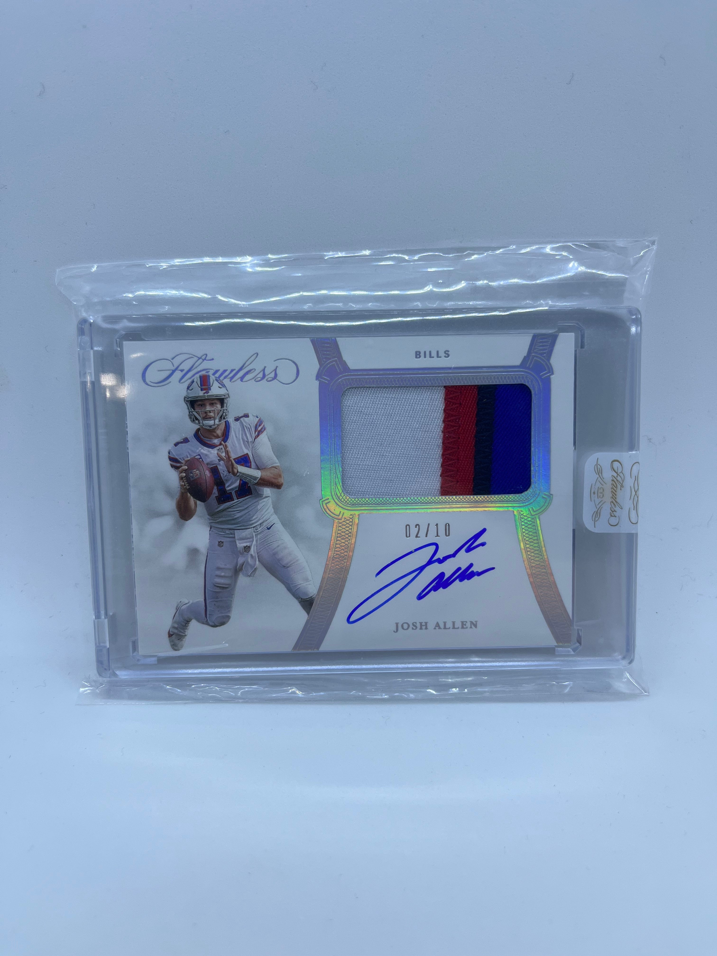 2020 Panini Flawless Josh Allen Jersey Patch Autographed Card /10